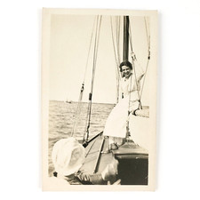 Sailor girl riding - girl, boom