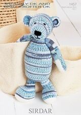 Sirdar Snuggly Baby Crofter DK Knitting Pattern - 1457 Toy Teddy Bear (39cm)