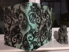 2015 Paperchase Fabric A4 Ring Binder Gothic Brocade Baroque Paisley Black White