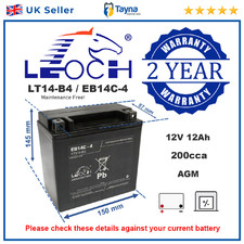 AGM Motorbike Battery for
