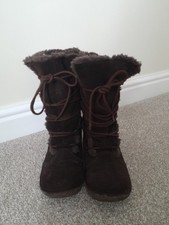 Ladies Dark Brown Suede Rocket Dog Boots Size 5 Good Condition Hardly Worn