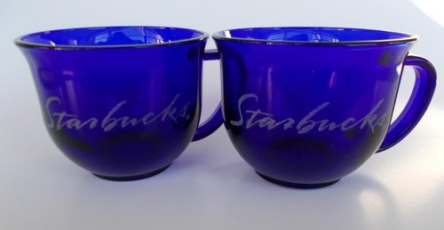 Starbucks cobalt blue glass - 2,