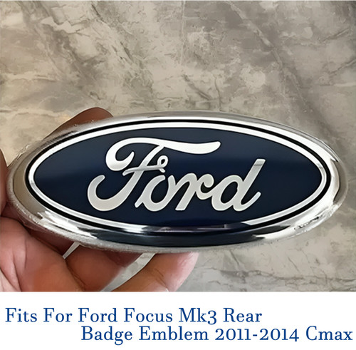 Blue silver badge for ford - blue,