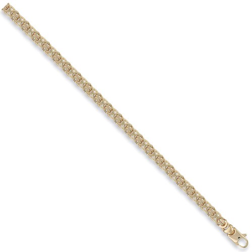 Yellow gold 6mm flat - 6mm, byzantine