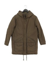 The Kooples Women's Coat Chest: 42 in Green Cotton