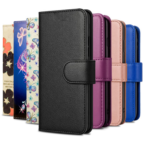 Leather flip wallet - wallet, case