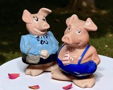 1980s 2 Wade Natwest Nat West Piggy Bank Pigs Mother And Son Original Stoppers