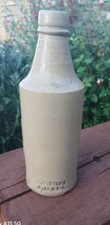 19th century Hall Leeds saltglaze stoneware impressed porter beer bottle