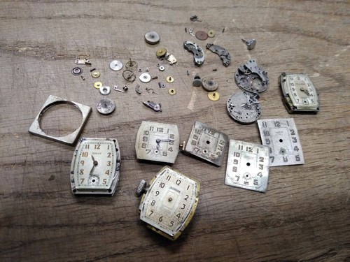 Vtg watch parts - 50+,