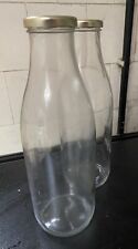 Glass Milk Bottles 1 litre x 3 Pack. Used 