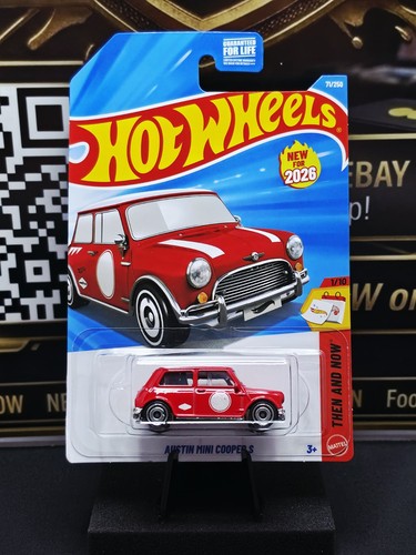 Hot wheels red austin mini - hot,