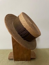 Vintage French Straw Boater