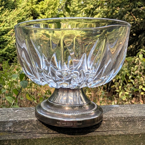 Starburst cut glass round bowl - starburst,