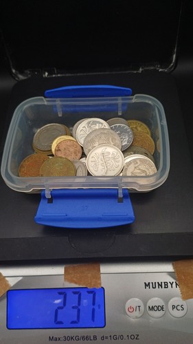 200g mixed british world coins - mixed,