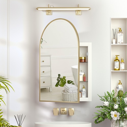 Arched bathroom mirror cabinet - bathroom,