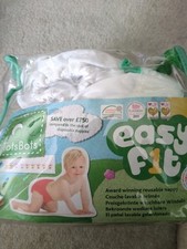 Tots Bots Easyfit White Nappies Birth To Potty New 3 Pack 