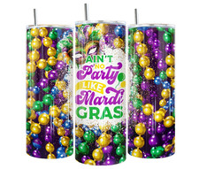 Mardi Gras Beads Mask 20oz