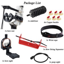 Compound Bow Sight Archery Arrow Rest Stabilizer Sling Shoot Bow Accessories Set