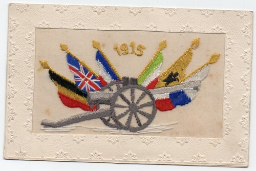 Ww1 patriotic embroidered silk - ww1,