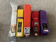 5 Karate Belts Various Colours