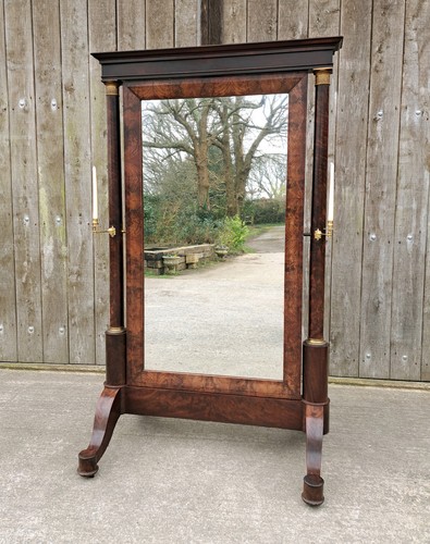 Regency cheval mirror - mirror, of