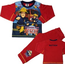 Fireman Sam Boys Pyjamas Sleepwear Age 18–24 Months – Personalisation Available