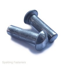 SOLID STEEL ROUND DOME HEAD HAMMER RIVETS 5mm 6mm 8mm 10mm