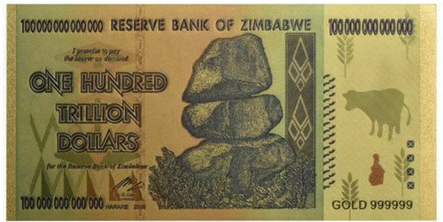 100 trillion dollars zimbabwe - 100,