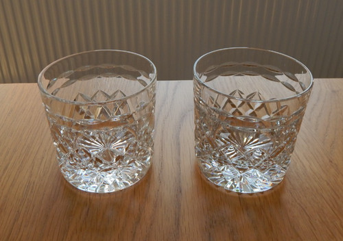 Pair tudor crystal glass - crystal,