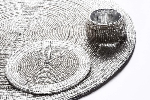 Glass beaded round - glass,