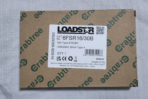 Crabtree loadstar 6fsr16 - crabtree, 6fsr16/30b