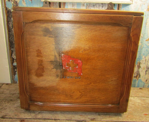 Vintage wooden first aid - wooden,