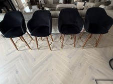 Kitchen Bar Stools, Comfortable Seating for 3