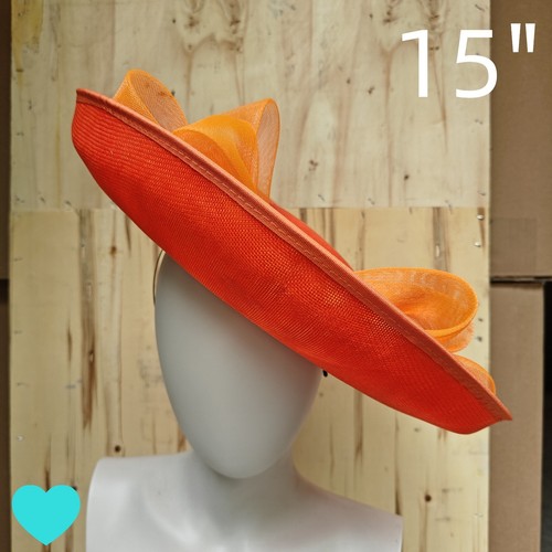 Orange fascinator wedding - orange,