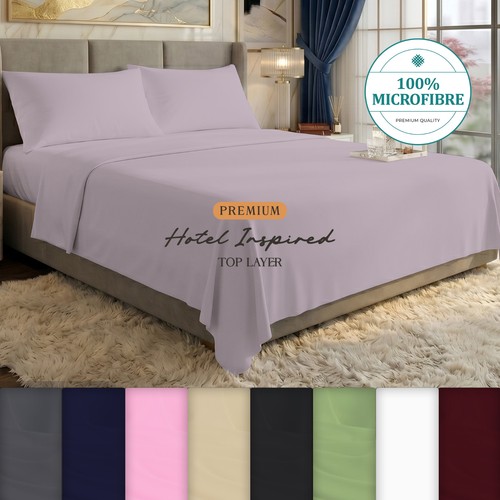 Luxury microfibre flat sheet - luxury,