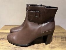 CLARKS WOMEN'S BROWN LEATHER
