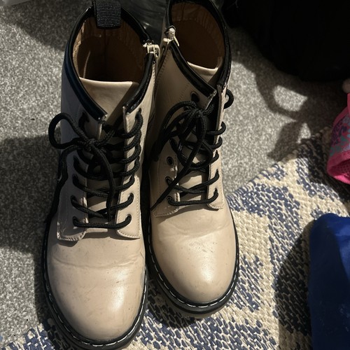 Zara white leather military - white,