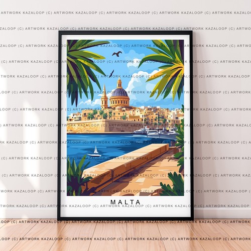 Malta seaside unframed - malta,