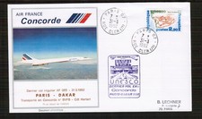 Concorde 1982 First Flight Flown Cover Paris - Dakar
