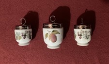 Vintage Royal Worcester Porcelain Egg Coddlers x 3. Different sizes. Unboxed