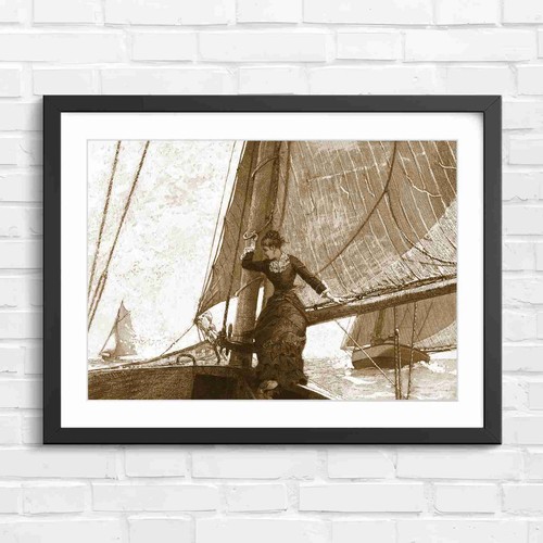 Victorian woman sailing - victorian, yacht