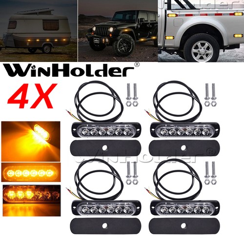12v 24v led amber strobe - 4x,