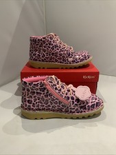 Kickers Girls Pink Leopard