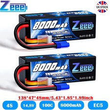 2x Zeee 4S Lipo Battery 14.8V