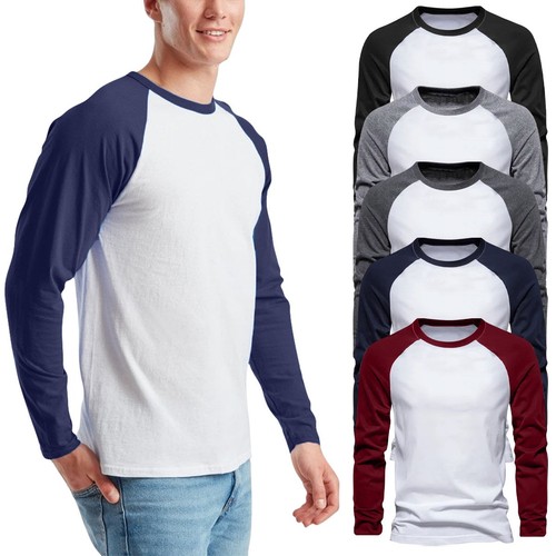 Mens contrast long sleeve - contrast,