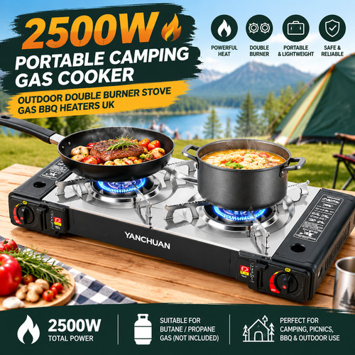 Portable camping stove double - camping,