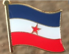 YUGOSLAVIA ........Country metal /enamel lapel pin flag. Brand new. 