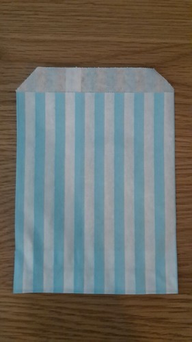 Blue stripe paper bags - 10,