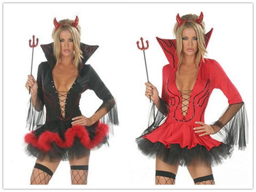 Ladies halloween red black - halloween,