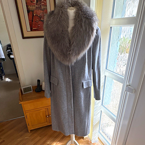 Women grey long wool - grey,